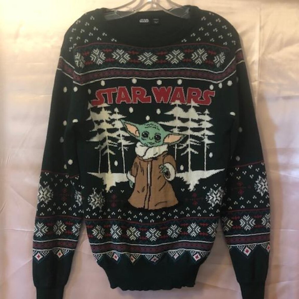 YODA Star wars Women's Christmas Sweater US Size XS Very Good Condition